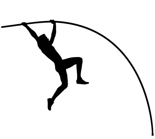 男性アスリート棒高跳び - 棒高跳び点のイラスト素材／クリップアート素材／マンガ素材／アイコン素材