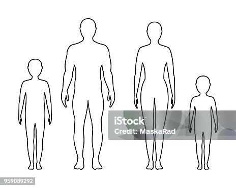 Free Download Of Human Body Outline Vector Graphics And Illustrations,Cute Anime Girl Short Hair Drawing