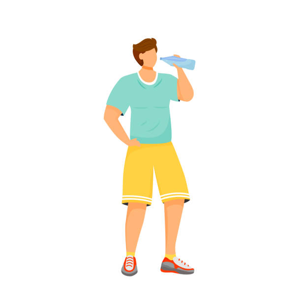Sports Man Drinking Water Illustrations, Royalty-Free Vector Graphics ...