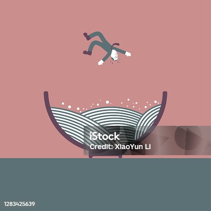 istock A man fell into a huge bowl of noodles. 1283425639