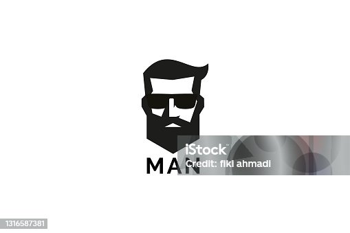 istock man head sunglasses logo template 1316587381