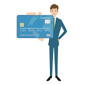 Man holding credit card.