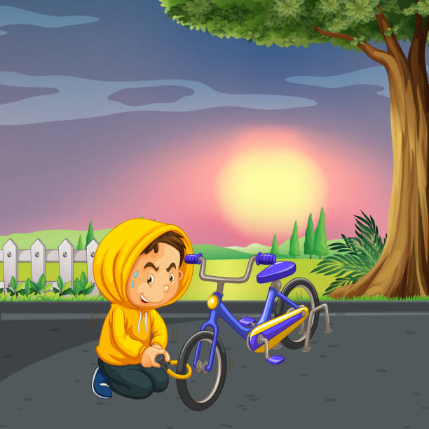 Bicycle Thief Illustrations, RoyaltyFree Vector Graphics