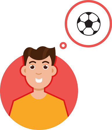 サッカーについて考える人ベクトル文字イラスト 1人のベクターアート素材や画像を多数ご用意 Istock