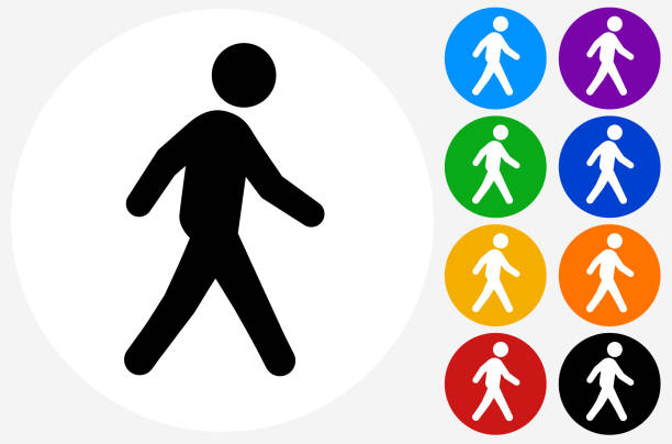 ilustrações de stock, clip art, desenhos animados e ícones de man walking. - trilhos pedestres