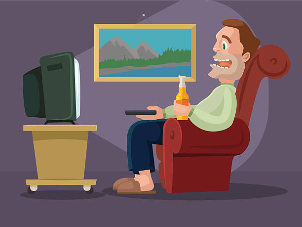 Man Watching Tv Illustrations Royalty Free Vector Man Watching Tv Illustrations Royalty Free Vector