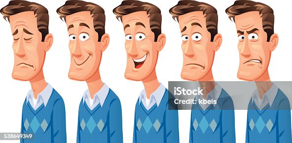 istock Man With Different Facial Expressions 538649349