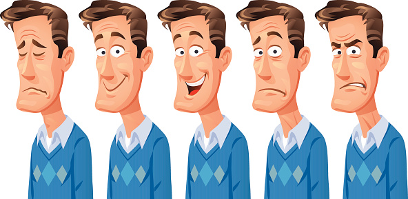 Man With Different Facial Expressions