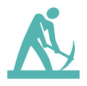 istock Man with Pick Axe 1003598562