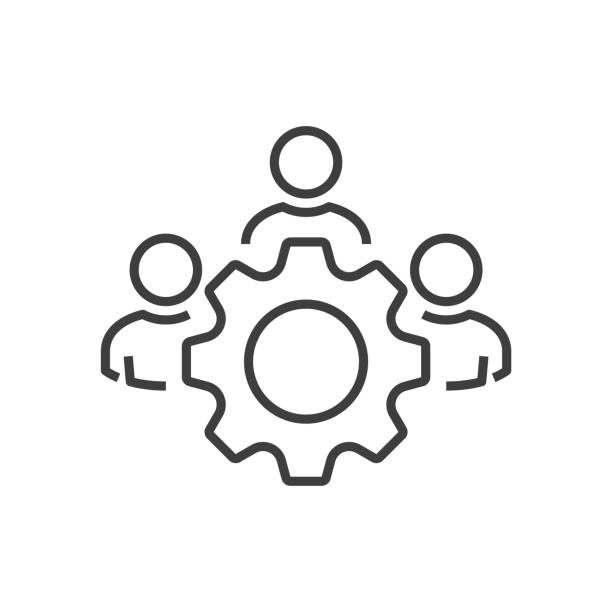Management Icon. Teamwork management icon. Business team. Company leader, supervisor. Partnership icon. Organization workforce. Facility Management Icon. Teamwork management icon. Business team. Company leader, supervisor. Partnership icon. Organization workforce. Facility corporate culture stock illustrations