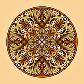 istock Mandala Classic Seamless Ornaments Vector illustrations 1350020330