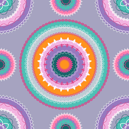 Mandala ethnic colorful seamless pattern