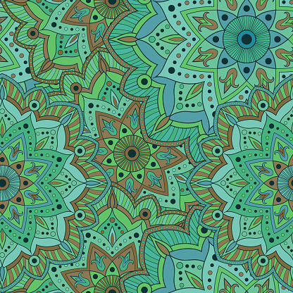 Mandala Indian Pattern Seamless Vector For Wrapping Paper Mandala Indian Pattern Seamless Vector For Wrapping Paper