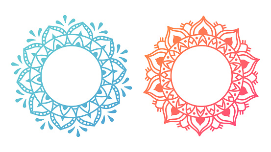 Mandala pattern designs with space for copy.