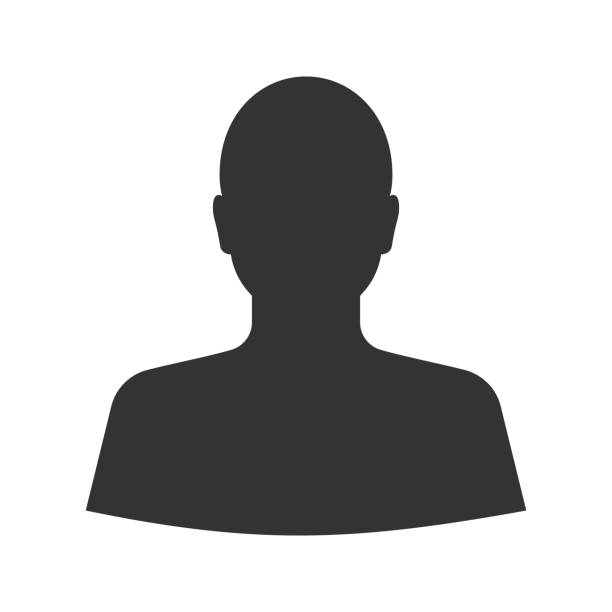 Man's silhouette glyph icon Man's silhouette glyph icon. Vector silhouette human head stock illustrations
