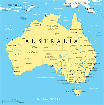 澳大利亞地圖向量向量圖形及更多地圖圖片 - 地圖, 澳洲, 昆士蘭州 - iStock