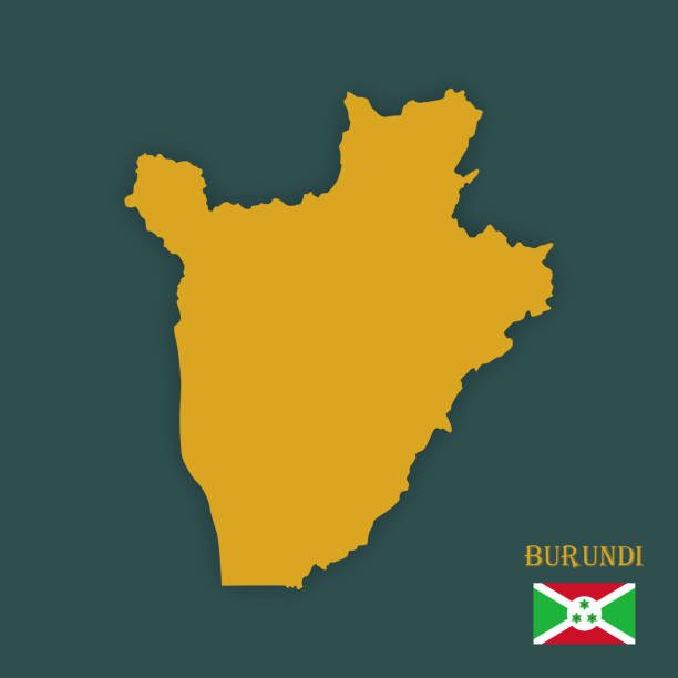 Map of Burundi vector art illustration