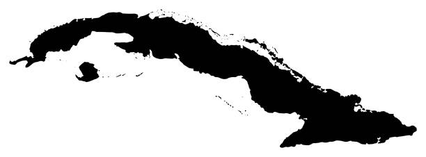 맵 쿠바 - cuba stock illustrations