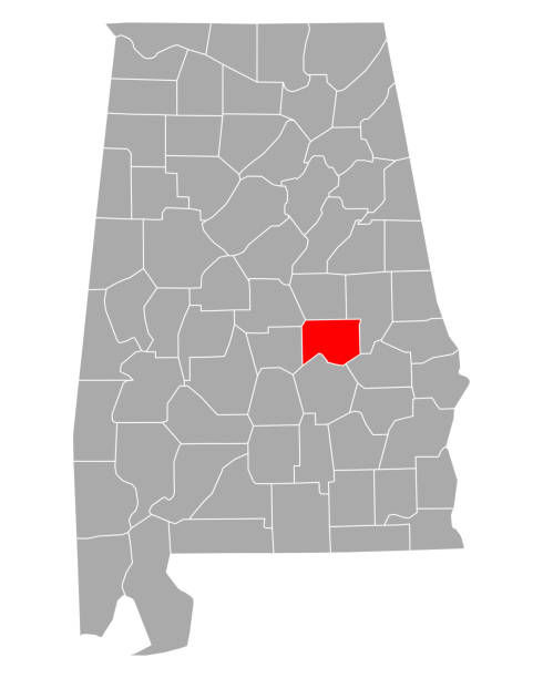 Map of Elmore in Alabama Map of Elmore in Alabama elmore stock illustrations