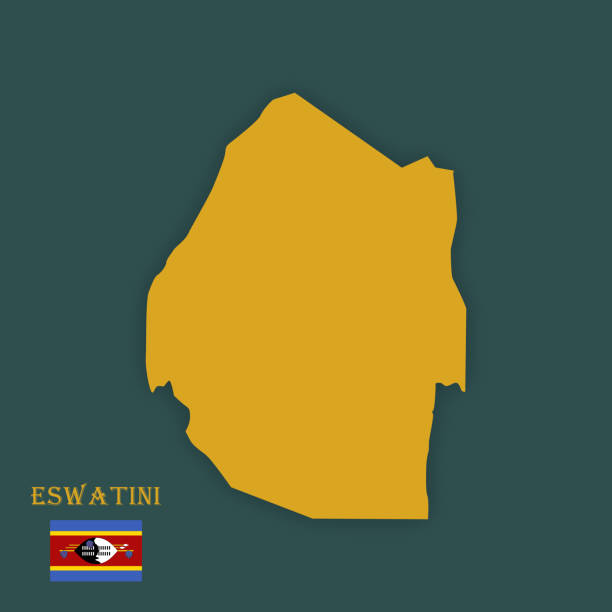 Map of Eswatini vector art illustration
