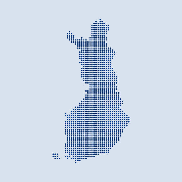 карта финляндии - finland stock illustrations