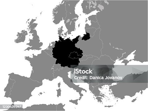 istock Map of German Reich (year March 1939) 1230439347