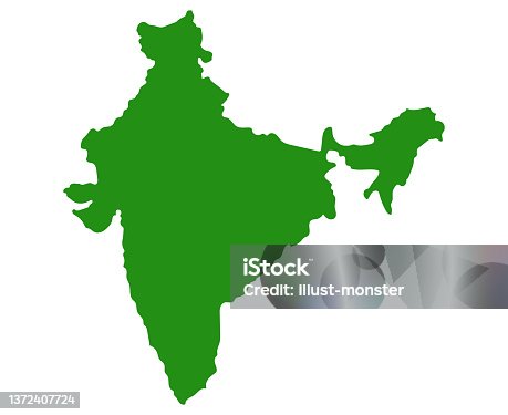 istock Map of India. Countries in Southeast Asia. Vectors. 1372407724