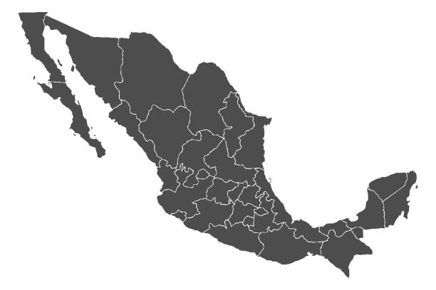 map of Mexico Detailed, accurate map of Mexico in high resolution. Vector illustration. mexico stock illustrations
