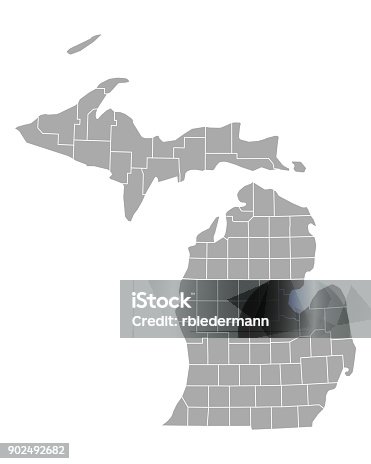 istock Map of Michigan 902492682