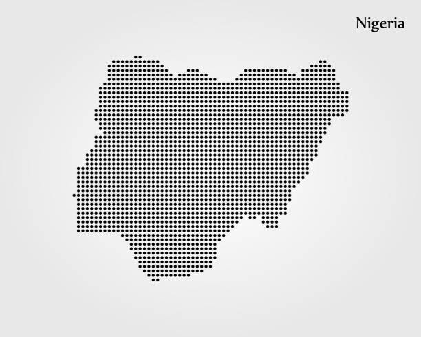 stockillustraties, clipart, cartoons en iconen met kaart van nigeria - nigeria