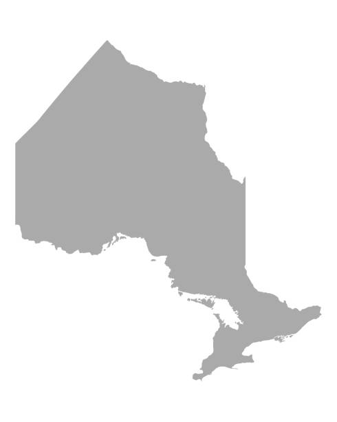 Map of Ontario Map of Ontario ontario canada stock illustrations