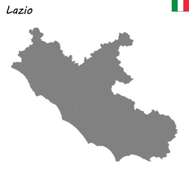 이탈리아의 지역 지도 - lazio stock illustrations