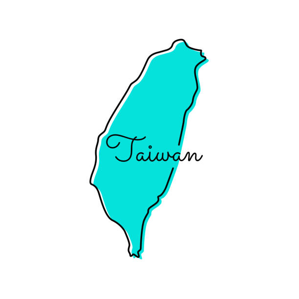 illustrazioni stock, clip art, cartoni animati e icone di tendenza di mappa del modello di progettazione dell'illustrazione vettoriale di taiwan. - taiwan