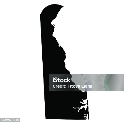 istock map of the U.S. state Delaware 639470418