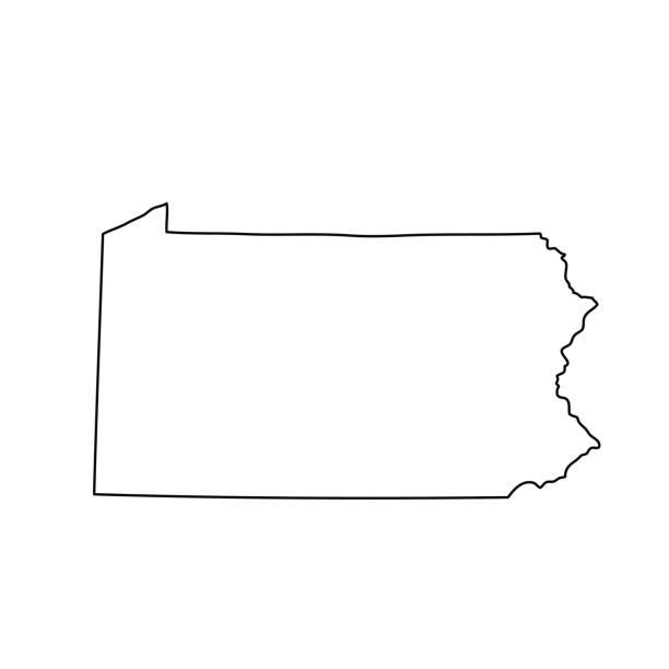 맵 미국 독립국 펜실배니아 - 펜실베이니아 stock illustrations