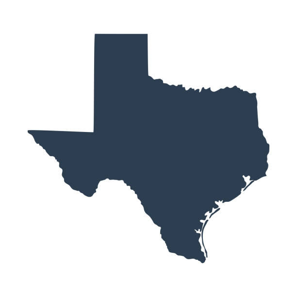 abd eyaleti teksas haritası - texas stock illustrations