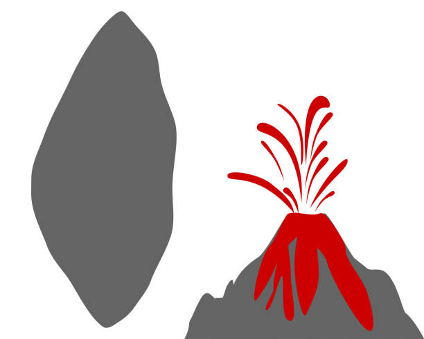 mapa tonga z wulkanem - tonga volcano stock illustrations