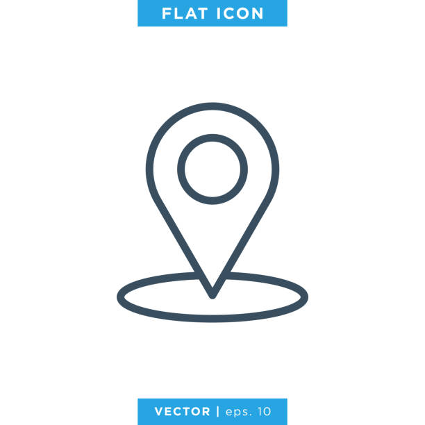 Map pin icon vector stock illustration design template. Editable stroke Map pin icon vector stock illustration design template. Editable stroke. Vector eps 10. map pin icon stock illustrations