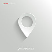 Map pointer icon - vector web illustration, easy paste to any background