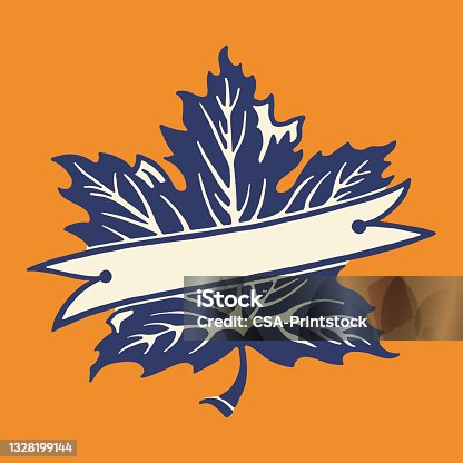 istock Maple Leaf and Banner 1328199144