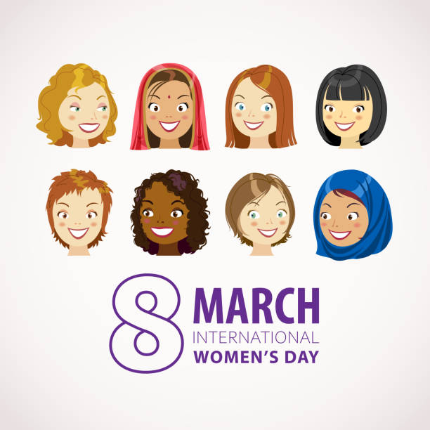 illustrations, cliparts, dessins animés et icônes de 8 mars journée internationale de la femme - international womens day