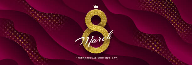 illustrations, cliparts, dessins animés et icônes de 8 mars illustration vectorielle de la journée internationale de la femme - bordeaux