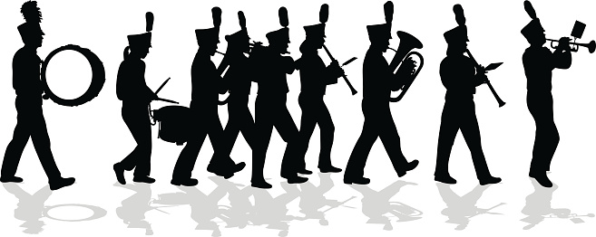 Marching Band Silhouette Full Lineup