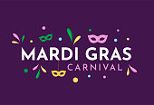 Mardi Gras Carnival card. Vector illustration. EPS10