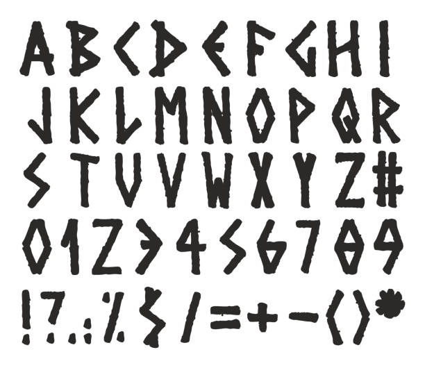 Marker Alphabet Greek Style This image is a illustration and can be scaled to any size without loss of resolution. fancy letter b silhouettes stock illustrations