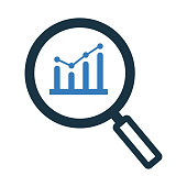 Market research icon. Beautiful, meticulously designed icon. Well organized and editable Vector for any uses.