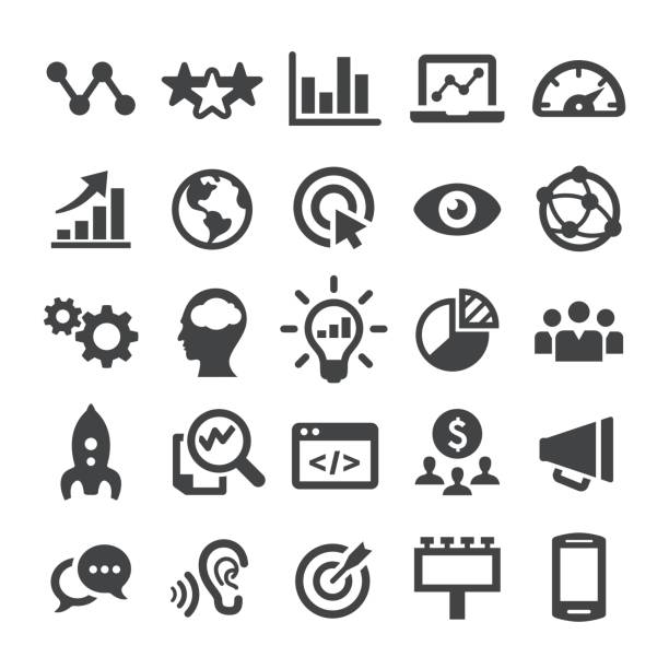 Marketing Icons - Smart Series Marketing Icons target market stock illustrations