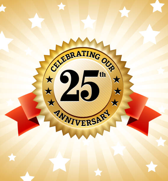 stockillustraties, clipart, cartoons en iconen met marriage anniversary badges royalty free vector icon set - 20 29 jaar