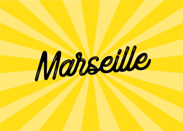 illustrations, cliparts, dessins animés et icônes de design de lettrage de marseille - marseille