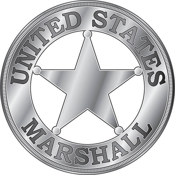 U. S. Marshall Badge vector art illustration